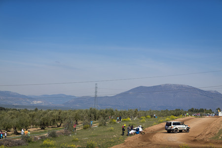 GRANADA, SPAIN - MARCH 29: II Autocross championship "El Chaparral", March 29, 2015 Granada, Spain.のeditorial素材