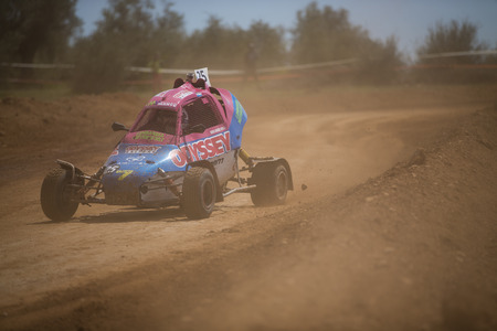 GRANADA, SPAIN - MARCH 29: II Autocross championship "El Chaparral", March 29, 2015 Granada, Spain.のeditorial素材