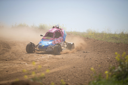GRANADA, SPAIN - MARCH 29: II Autocross championship "El Chaparral", March 29, 2015 Granada, Spain.のeditorial素材