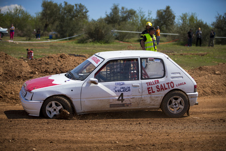 GRANADA, SPAIN - MARCH 29: II Autocross championship "El Chaparral", March 29, 2015 Granada, Spain.のeditorial素材