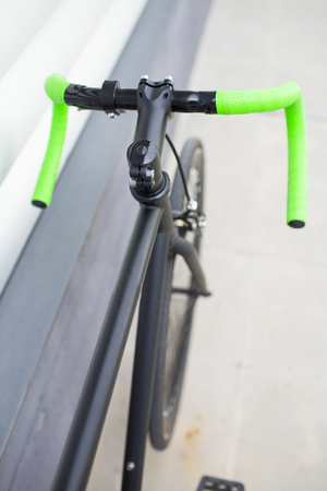 Details of fixie bike. Fixed bike.の写真素材