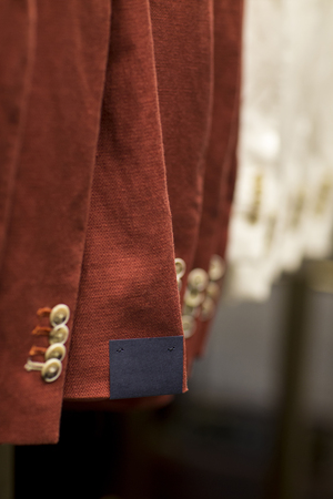Buttons on sleeve of business suitの写真素材