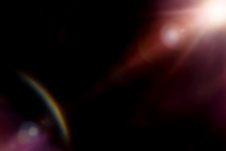 A SUN FLARE LIGHT OVERLAY