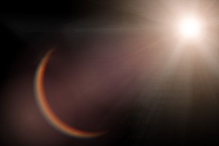 A SUN FLARE LIGHT OVERLAY
