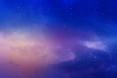 a Space Background with colors and starsの写真素材