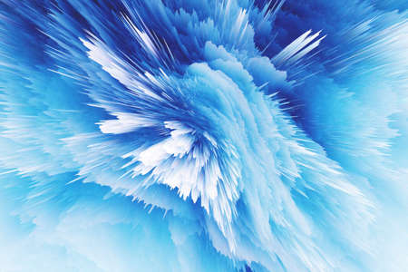 abstract colored dust explosion on a black background.abstract powder splatted backgroundの写真素材