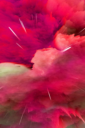 abstract colored dust explosion on a black background.abstract powder splatted background
