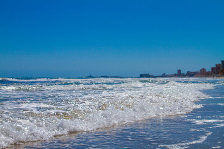 sea landscapes on the Mediterranean coast on summer daysの写真素材
