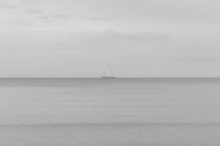 sailing boat in the mediterranean seaの写真素材