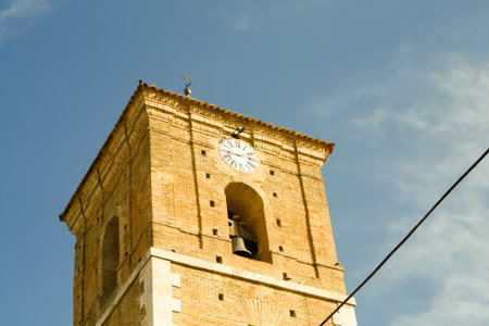 Bell tower of the church of Santa Maria Assunta, Tuscany, Italyの写真素材