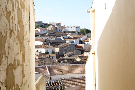 View of the town of Arcos de la Frontera, Spainの写真素材
