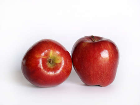 Two red applesの写真素材