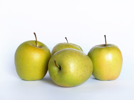 Yellow applesの写真素材