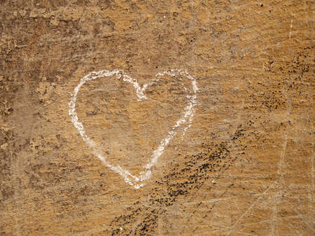 Heart on the wallの写真素材