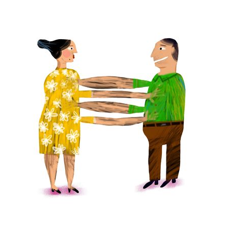 compenetrated couple の写真素材