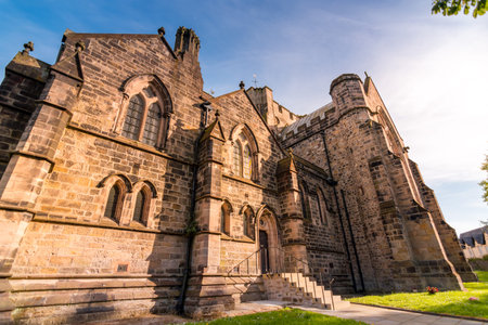 Bangor Cathedral, Gwynedd, Wales, UK. Church in Walesの写真素材