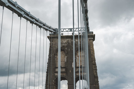 19th century bridge. Menai Bridge, North Wales, UK