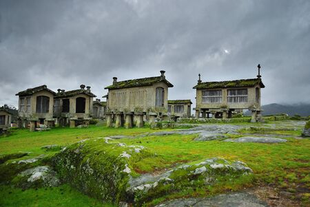 barns in Lindoso Portugalの写真素材