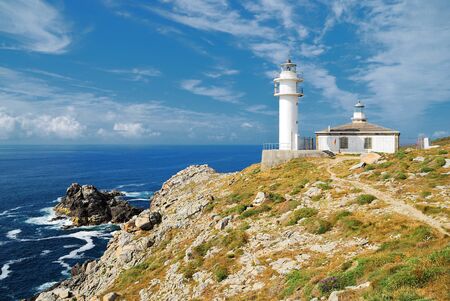 Touri? ? an lighthouse in galicia, spainの写真素材