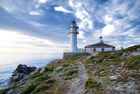 Touri? ? an lighthouse galicia spainの写真素材