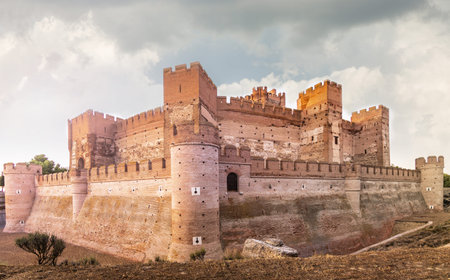 The castle of La Mota is a castle that is located in the town of Medina del Campo, (province of Valladolid, Spain)のeditorial素材
