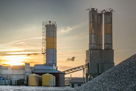 Sand destined to the manufacture of cement in a quarry