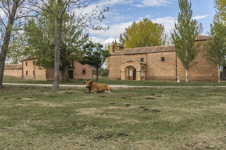 Hermitage of the Eternal Father in Estebanvela. Segovia province. Castilla y LeÃ³n Spainの写真素材