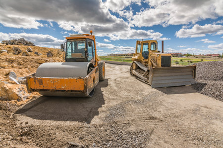 Machinery specialized in construction in road repair work