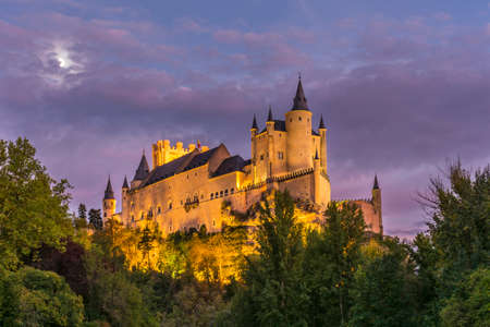The famous Alcázar de Segovia, one of the best preserved castles in Spainのeditorial素材