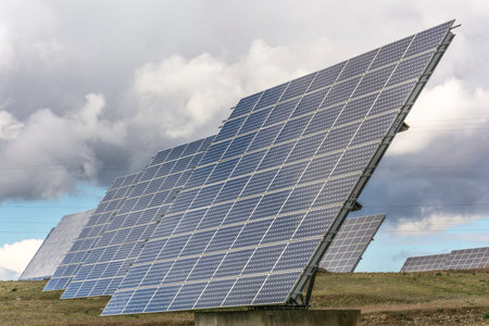 Solar park in the province of Segovia in Spain