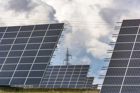Solar park in the province of Segovia in Spain