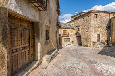 Streets of the medieval town of Pedraza in the province of Segovia (Spain)