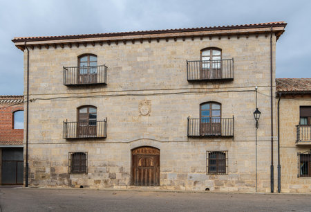 Medieval streets of the town of Paredes de Nava in Palencia (Spain)のeditorial素材