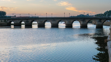Misericordia Bridge in Viveiro province of Lugo (Galicia, Spain)の写真素材