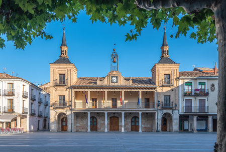 Town hall of the medieval city of El Burgo de Osma in Soria (Spain)の写真素材