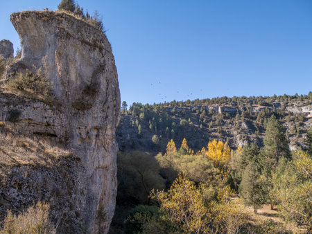 The Lobol River Canyon Natural Park in Soria, Spainの写真素材