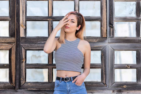 Girl fun fashion tumblrの写真素材