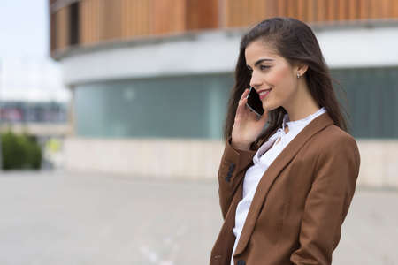 Woman call business happyの写真素材