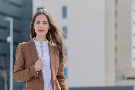 Woman  business outdoor buildingの写真素材