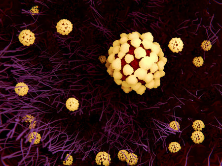 Coronaviruses in the lung. The coronavirus causes the severe illness SARS (Severe Acute Respiratory...