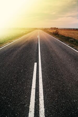 Countryside road in Northern Spainの写真素材