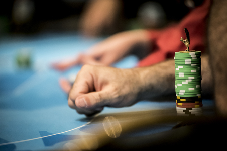 A poker player in a tournamentのeditorial素材