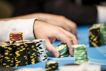 A poker player in a tournamentのeditorial素材