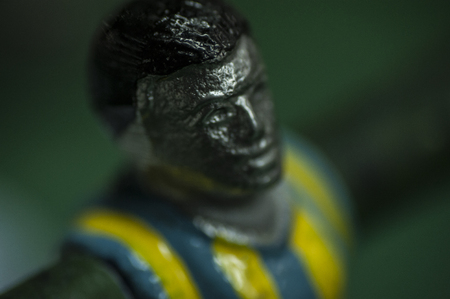 Foosball player portraitのeditorial素材