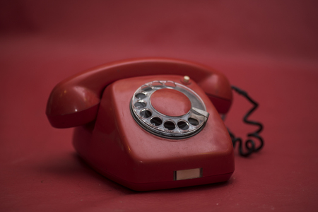 Red vintage telephoneのeditorial素材