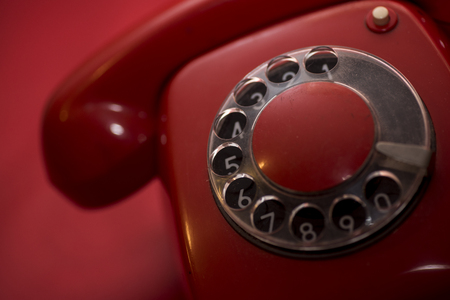 Red vintage telephoneのeditorial素材