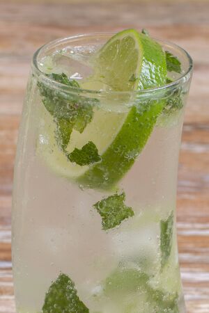 Italian lemon soda and lots of iceの写真素材