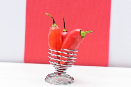 chili or various natural and fresh peppers (bell pepper)の写真素材