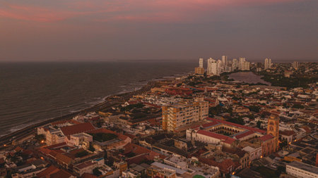 Aerial view of the city of Salvador, Bahia, Brazilの写真素材