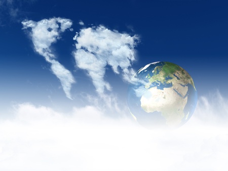 world clouds mapの写真素材